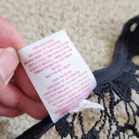 Lacey Floral Crochet Bikini Swimsuit Cover Up Dress Top with Tassels Size Medium - Picture 12 of 12